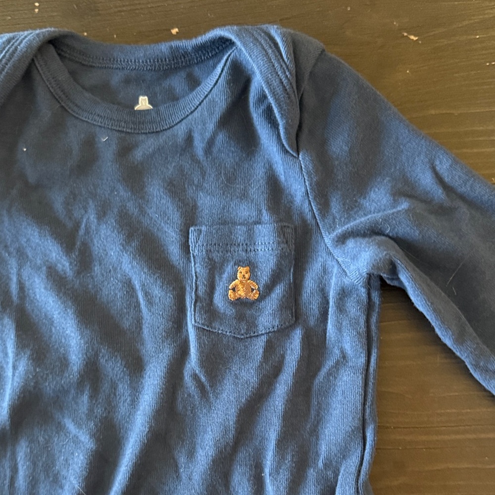 GAP Navy Long Sleeve Kids Bodysuit - Picture 4 of 5